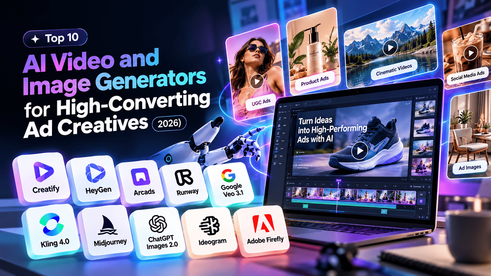 Top 10 AI Video and Image Generators for High-Converting Ad Creatives